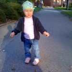 det blidde kyligt, mössa och kofta på! 14sep